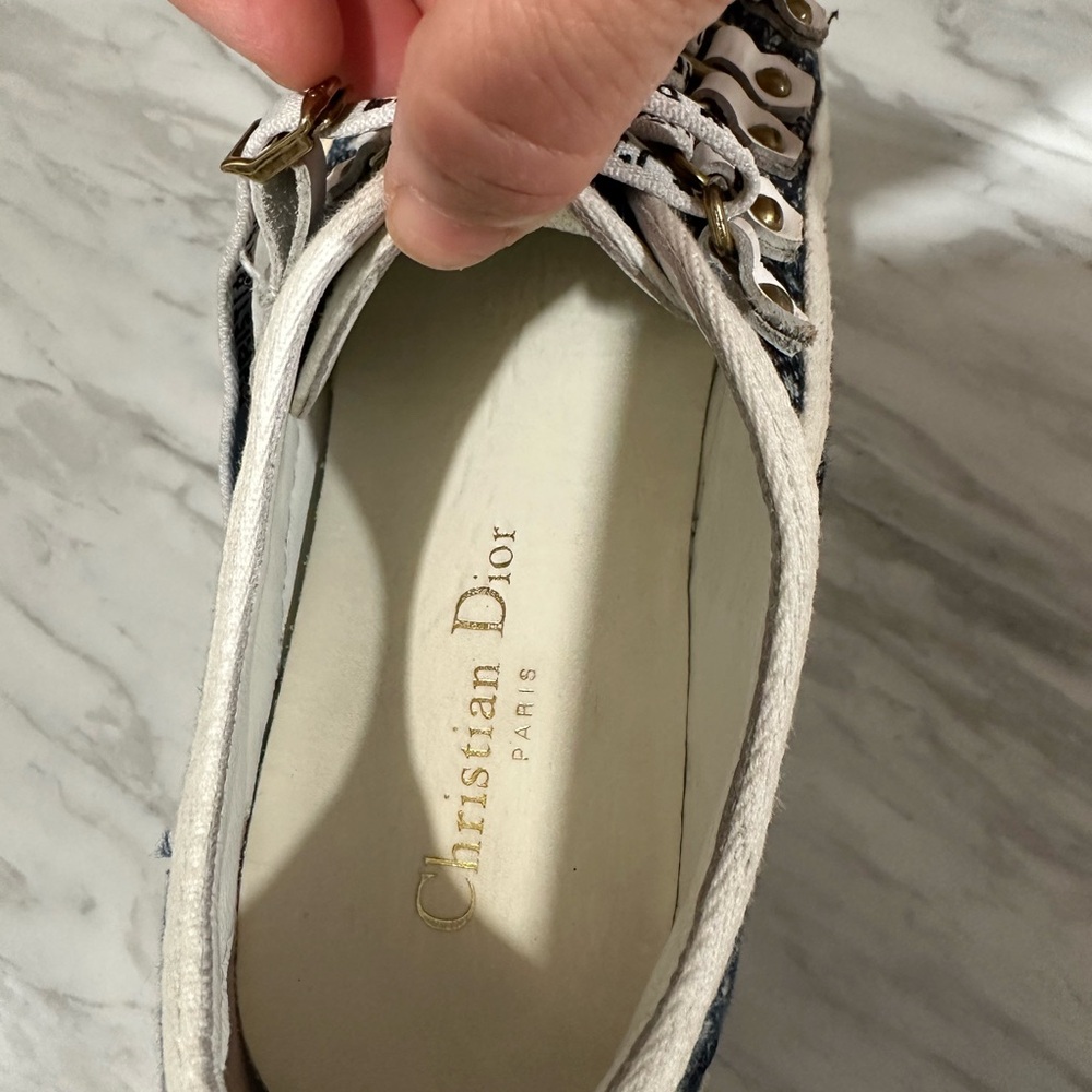 Dior Denim and Cream Women's Sneakers - Picture 5 of 6